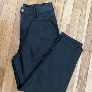Zara Leather Black Baggy Pants